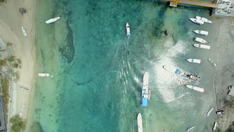 Bird's-Eye-View-of-Yellow-Bridge-Connecting-Nusa-Lembongan-and-Cennigan-Islands