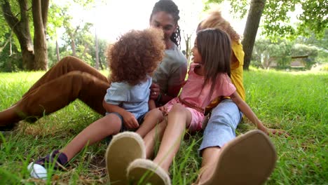 Cute-brother-and-sister-spends-time-with-their-parents.