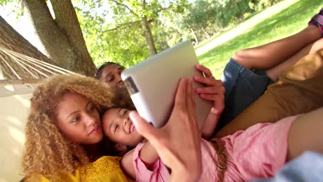 Photogenic-Multi-ethnic-family-enjoying-each-other's-company