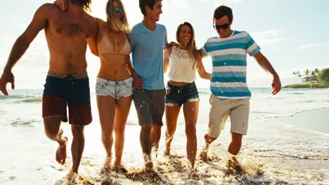 Friends-on-the-Beach-at-Sunset