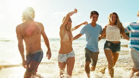 Friends-on-the-Beach-at-Sunset