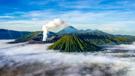 Time-Lapse-of-Mount-Bromo-volcano-(Gunung-Bromo).