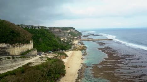 Aerial-view-on-the-beach-and-coast