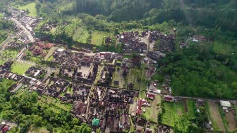 Aerial-view-by-drone-4k-camera-of-Besakih-Temple,-largest-hindu-Temple-on-Bali-island-in-Indonesia