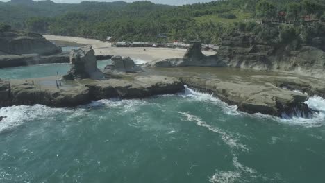 Aerial-footage-of-nature-beach-in-Indonesia