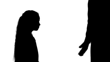 Silhouette-Happy-mother-giving-high-five-to-her-little-daughter-track-matte