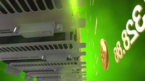 Bitcoin-Digital-Krypto-Währung-Bergbau---4K-3D-Animation