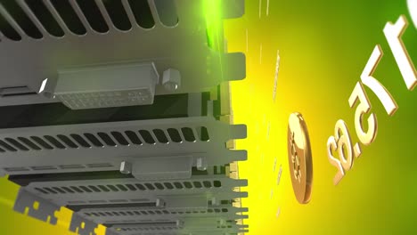 Bitcoin-Digital-Krypto-Währung-Bergbau---4K-3D-Animation