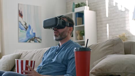 Man-Watching-Movie-in-VR-Headset