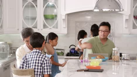 Extended-Family-Group-Eating-Breakfast-At-Home-Shot-On-R3D