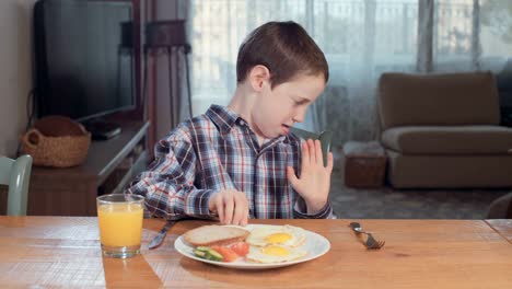 Child-nutrition---boy-refusing-to-eat-healthy-food