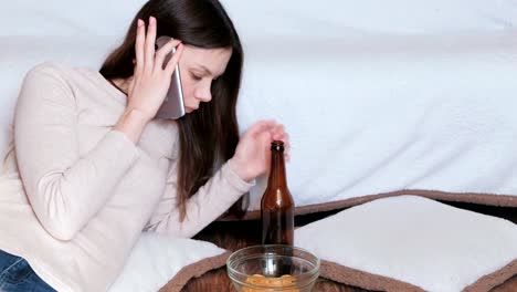 Tough-conversation-to-women-on-the-phone.-Chips-and-beer.