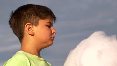 the-boy-eats-white-sweet-cotton