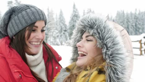 Portrait-of-cheerful-women-in-the-mountains