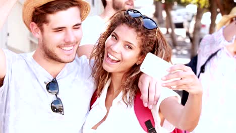 Hip-couple-taking-selfie