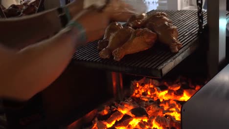 street-fast-food-,-Turkey-Shin-on-the-grill