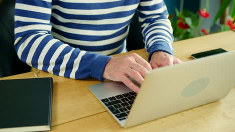 Casual-Businessman-Working-On-Laptop-At-Home-Office