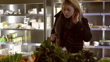 Woman-Shopping-For-Produce-In-Delicatessen-Shot-On-R3D