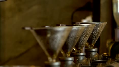 Barista-brewing-coffee,-method-pour-over,-drip-coffee.