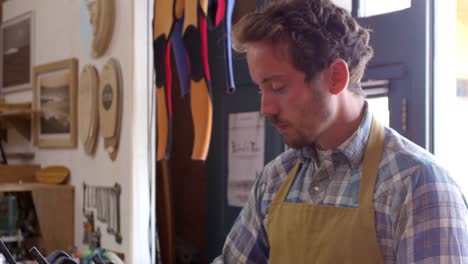 Carpenter-At-Work-In-Workshop-Shot-On-RED-Camera