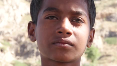 Portrait-of-a-young-Indian-boy-with-serious-look