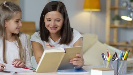 Mother-Doing-Homework-with-Daughter