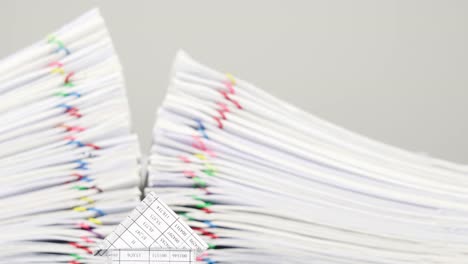 House-have-blur-pile-overload-document-of-receipt-time-lapse