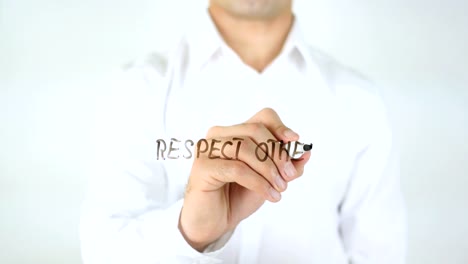 Respect-Others,-Man-Writing-on-Glass