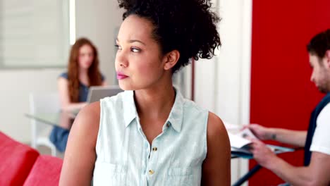 Pretty-student-using-her-laptop