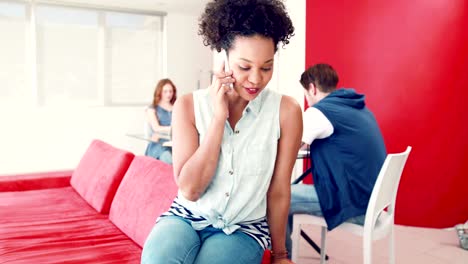 Pretty-student-on-the-phone