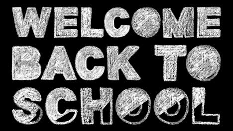 Willkommen-Sie-zurück-in-der-Schule-Text-auf-schwarzem-Hintergrund