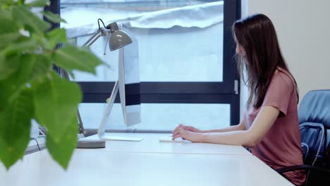 Woman-using-computer