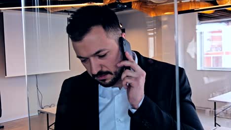 Manager-Ernst-am-Telefon-sprechen