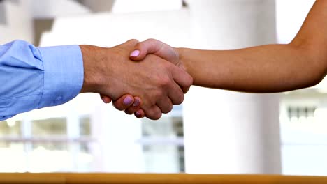 Executives-shaking-hands-in-conference-centre