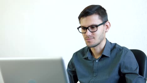 Young-man-having-a-video-chat