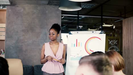 Female-team-leader-motivates-colleagues-to-work.-Young-happy-successful-businesswoman-leading-office-team-meeting-4K