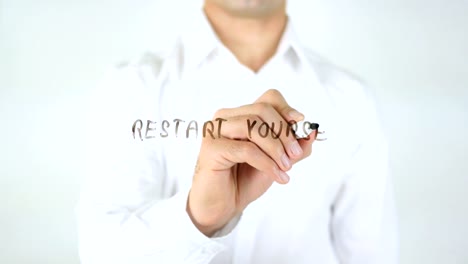 Restart-Yourself,-Man-Writing-on-Glass