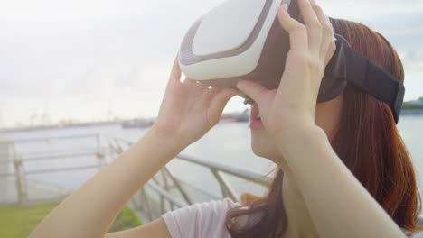 Woman-watching-with-VR-device