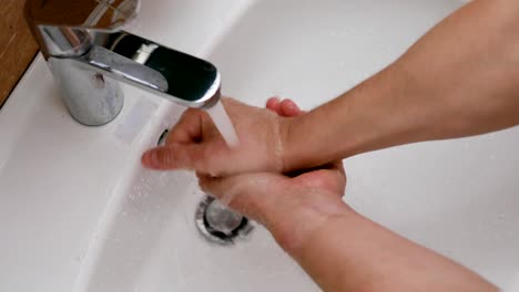 Coronavirus-pandemic-prevention-wash-hands-with-soap-warm-with-water.