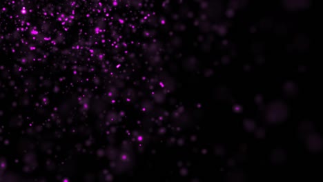 Animación-abstracta-partículas-rosa-sobre-fondo-negro