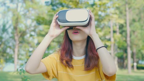 Woman-watching-with-VR-device