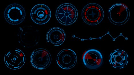 HUD-Elements-UI-Elements.-HUD-Concept.-Radial-futuristic-interface-design-elements