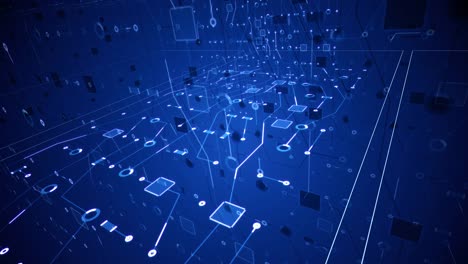 Circuito-azul-animación-Motherboard,-Tarjeta-madre-Resumen-lazo