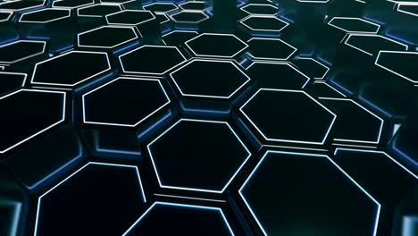 Hexagonal-Grid.-Abstract-Technology-Animation.