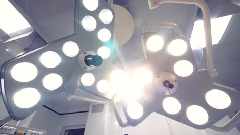 Modern-medical-lights-are-on-in-a-hospital-room.-4K.