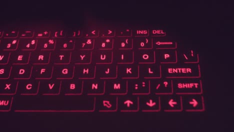 4K-virtuelle-Laser-Projektion-Tastatur-auf-schwarzem-Hintergrund