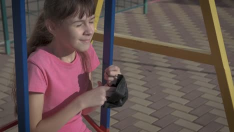 Masked-child-on-the-playground.