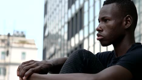 portrait-of-Lonely-thoughtful-young-american-african-man.-Thoughts,worries