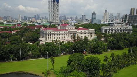 Aerial-of-Manila,-Philippines