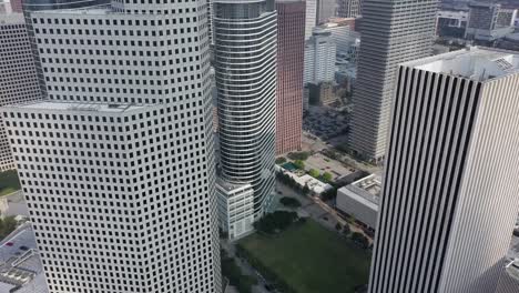 Aerial-of-Downtown-Houston,-Texas